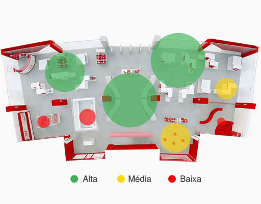 Mapa térmico de circulação